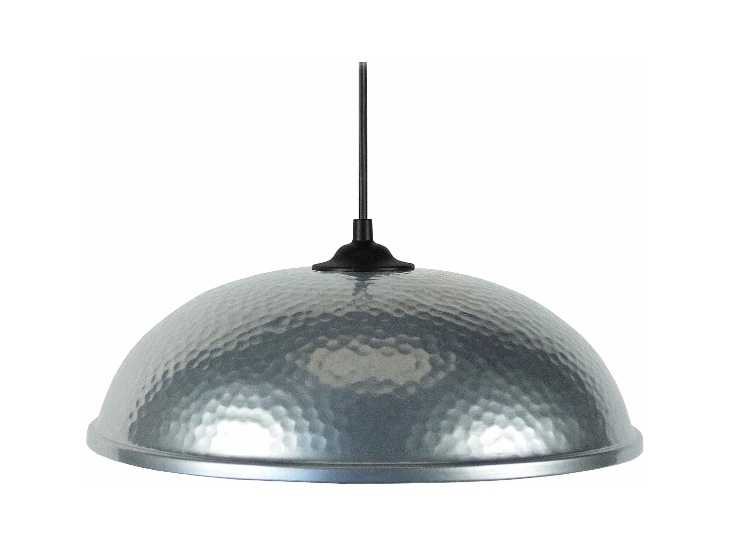 Suspension dôme métal  aluminium 70 cm.