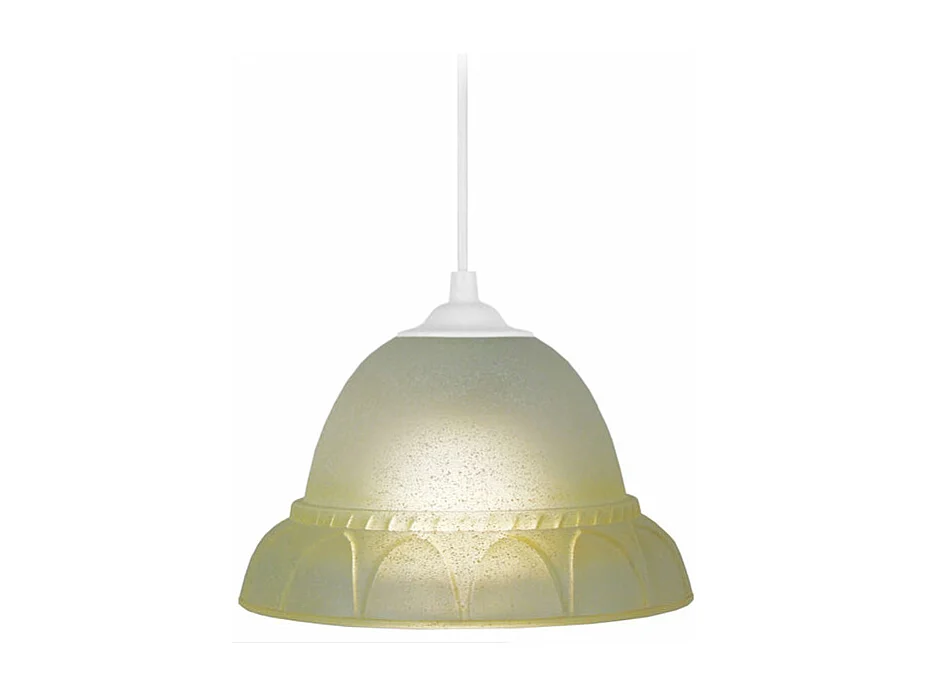 Suspension cloche verre  vert 70 cm.