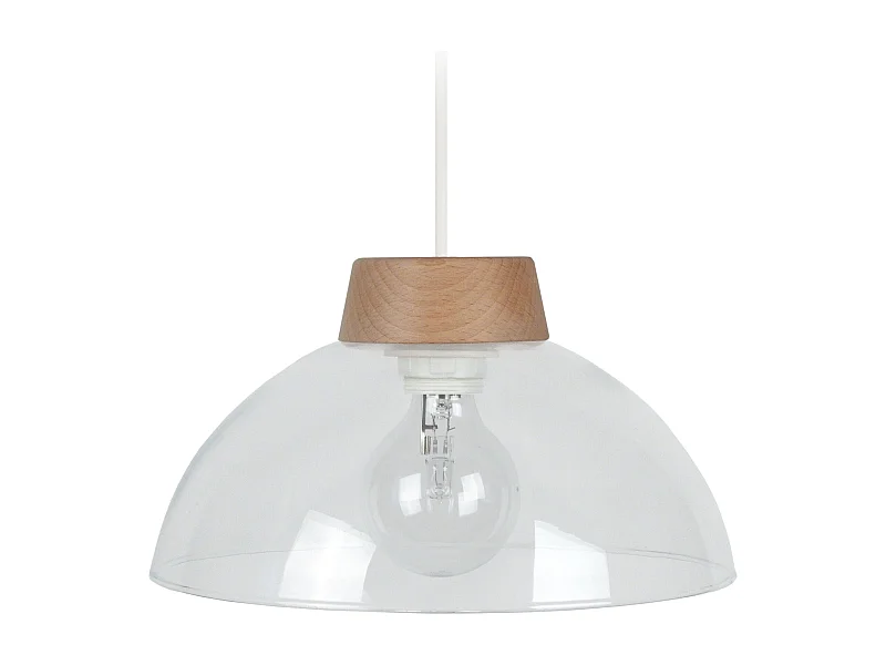 Suspensão TOSEL  NATURE vidro cúpula alumínio D37 x  H80  cm