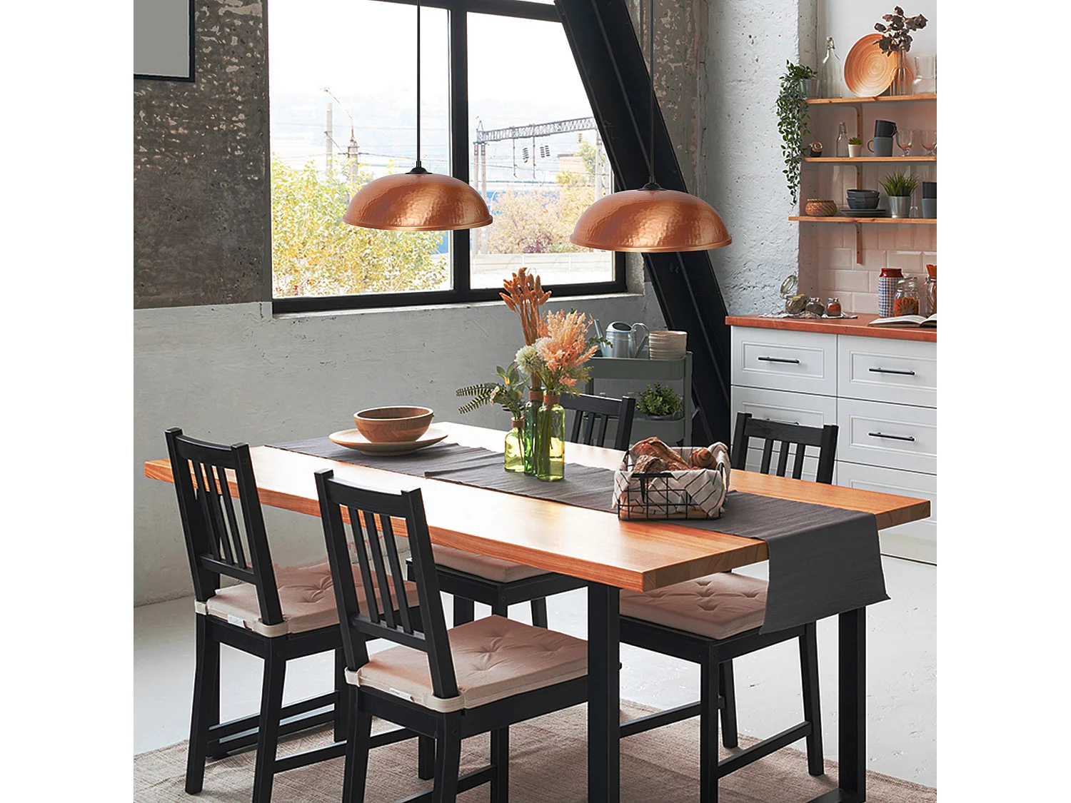 Suspension TOSEL ,métal,Cuivre ,H 70x D31xP31cm