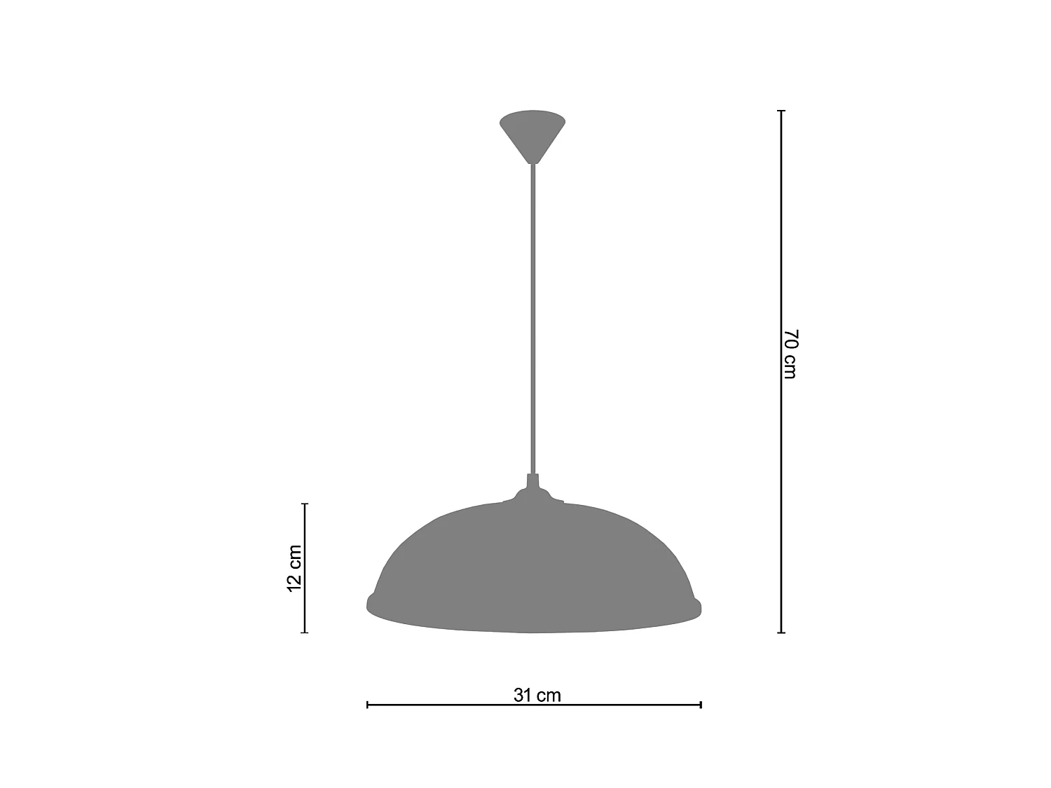 Suspension TOSEL ,métal,Cuivre ,H 70x D31xP31cm