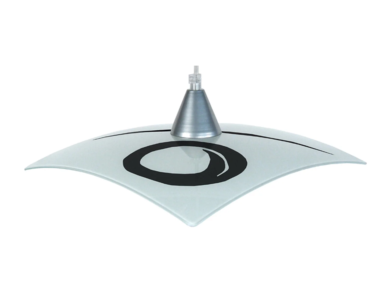 Suspension TOSEL ,verre,Blanc   , H70xD30xP 30cm