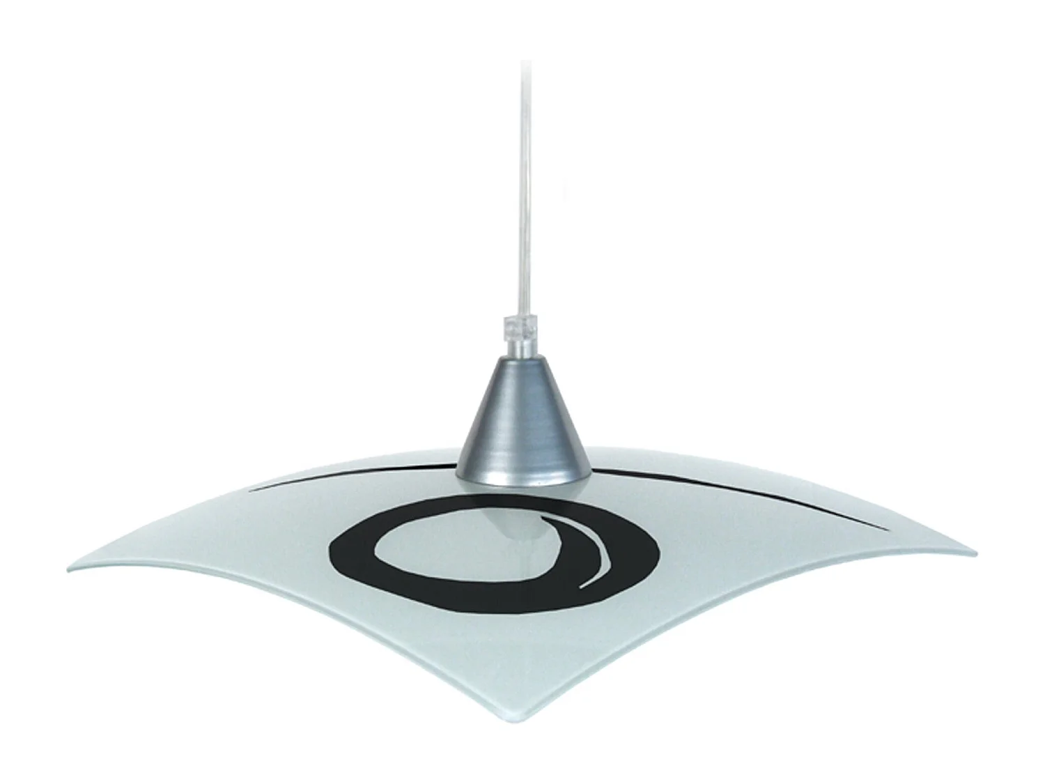 Suspension TOSEL ,verre,Blanc   , H70xD30xP 30cm