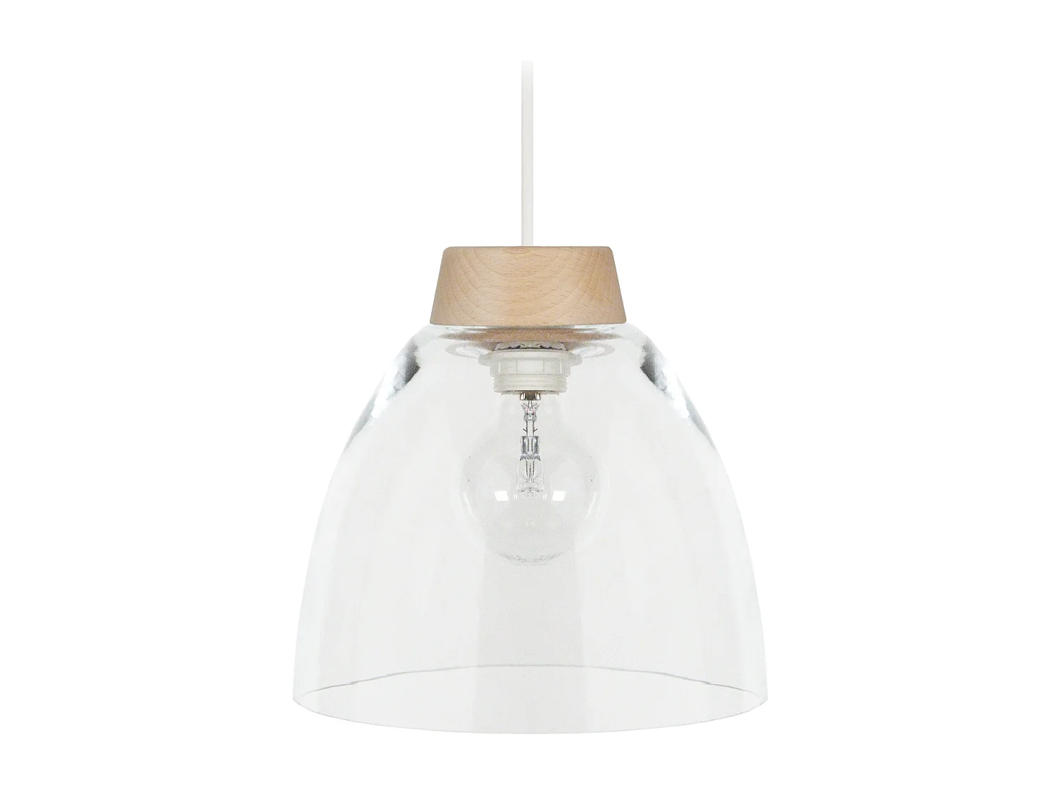 Suspension TOSEL ,verre,Aluminio,H80xD 24,5x P 24,5cm