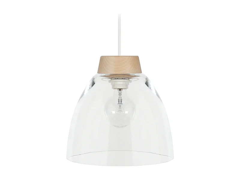 Suspension TOSEL ,verre,Aluminio,H80xD 24,5x P 24,5cm