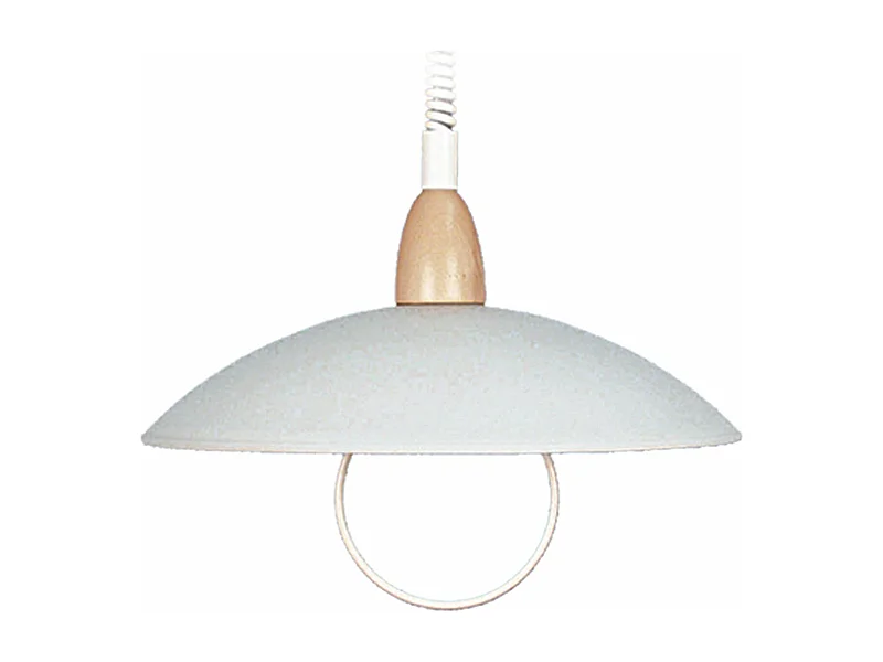 Suspension monte et baisse blanc,verre ronde blanc 150cm