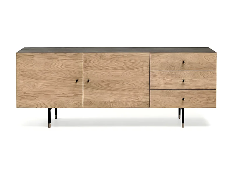 Buffet 2 Portes & 3 Tiroirs "Jugend" 180cm Chêne