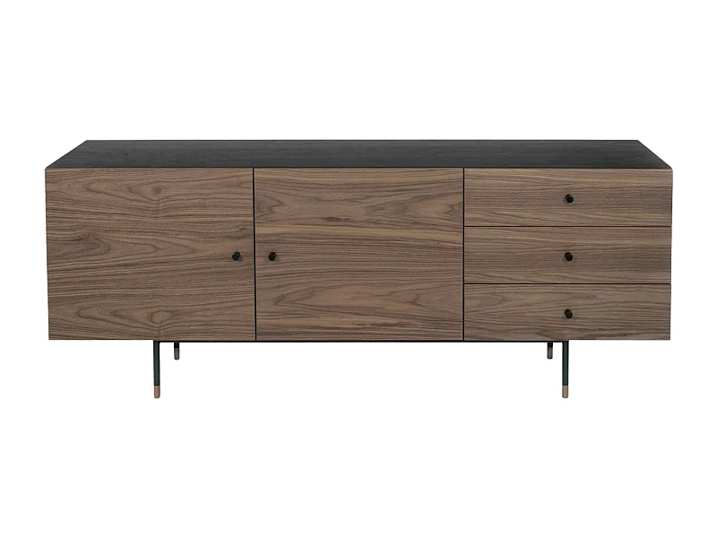 Buffet 2 Portes & 3 Tiroirs "Jugend" 180cm Noyer