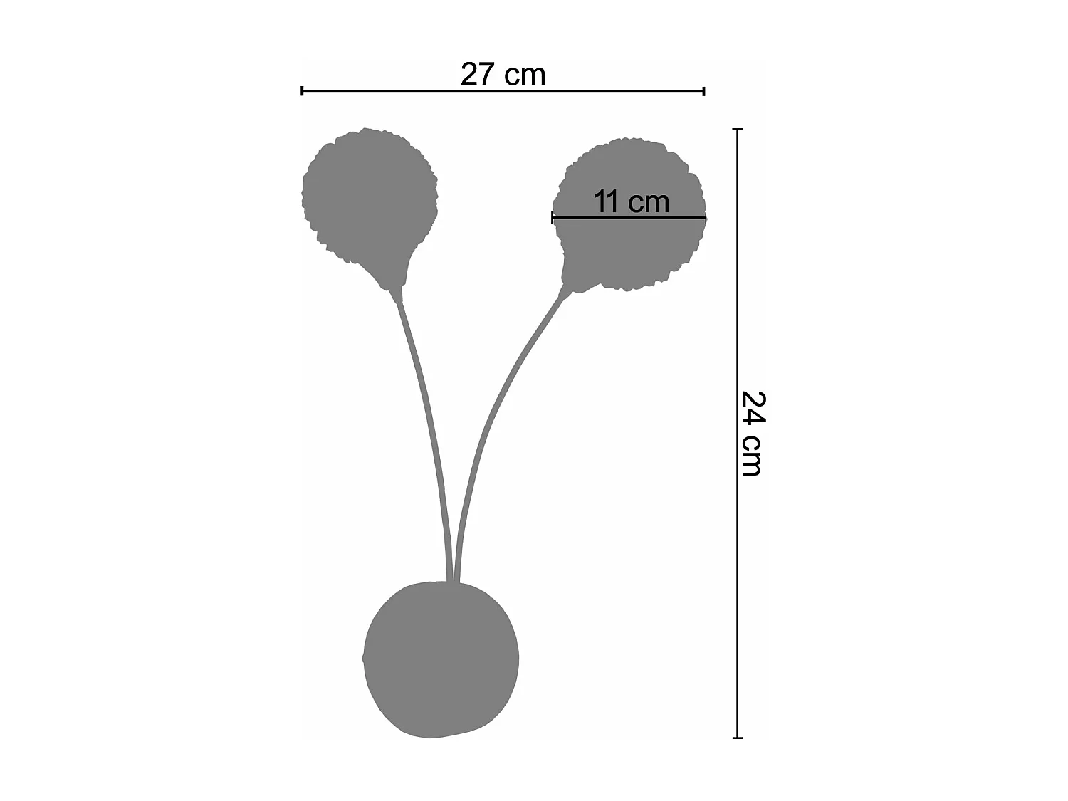 Aplique TOSEL ACTUELLE vidro braço claro D16 x  H24  cm