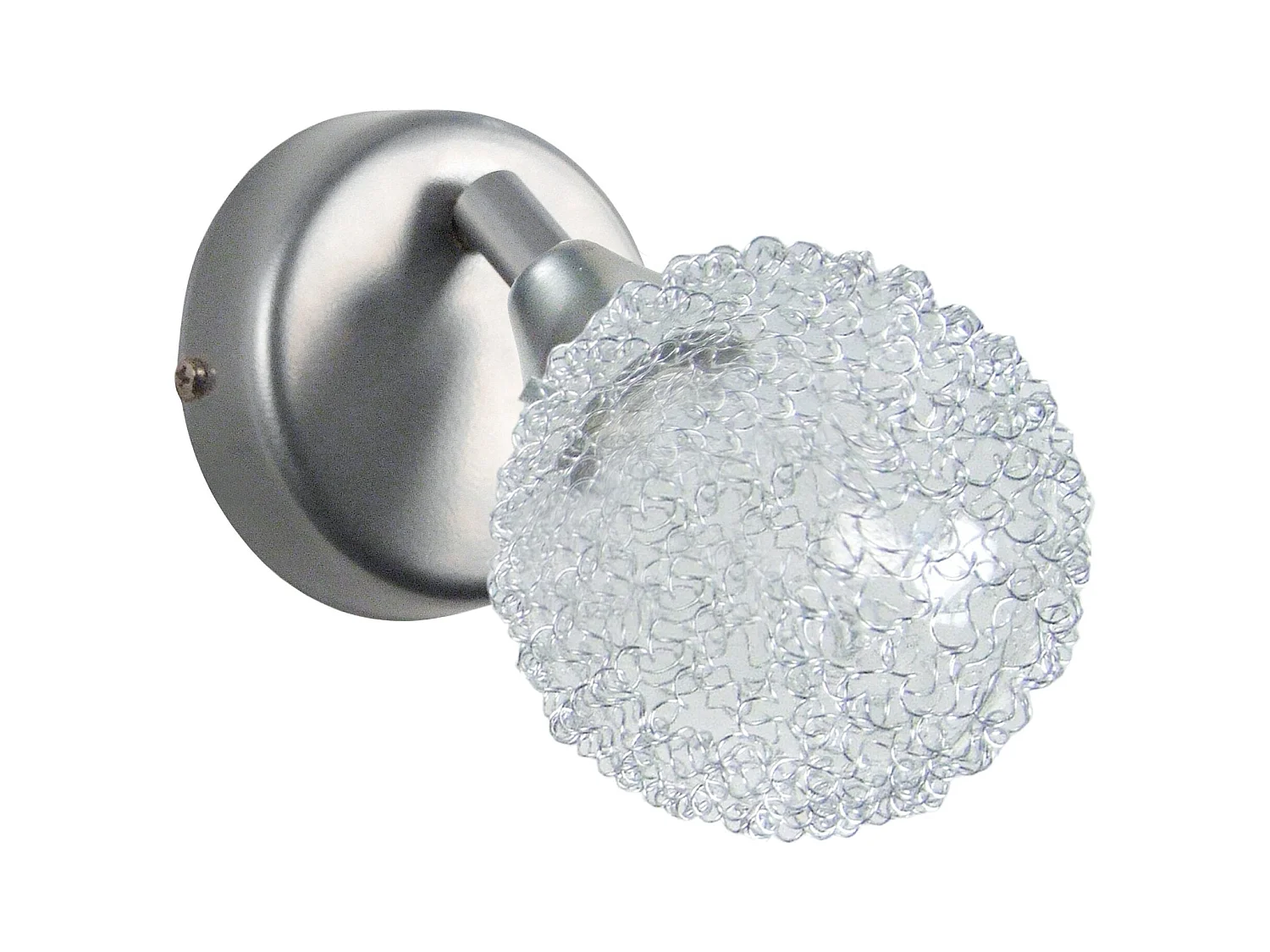 Applique verre  aluminium 18 cm.