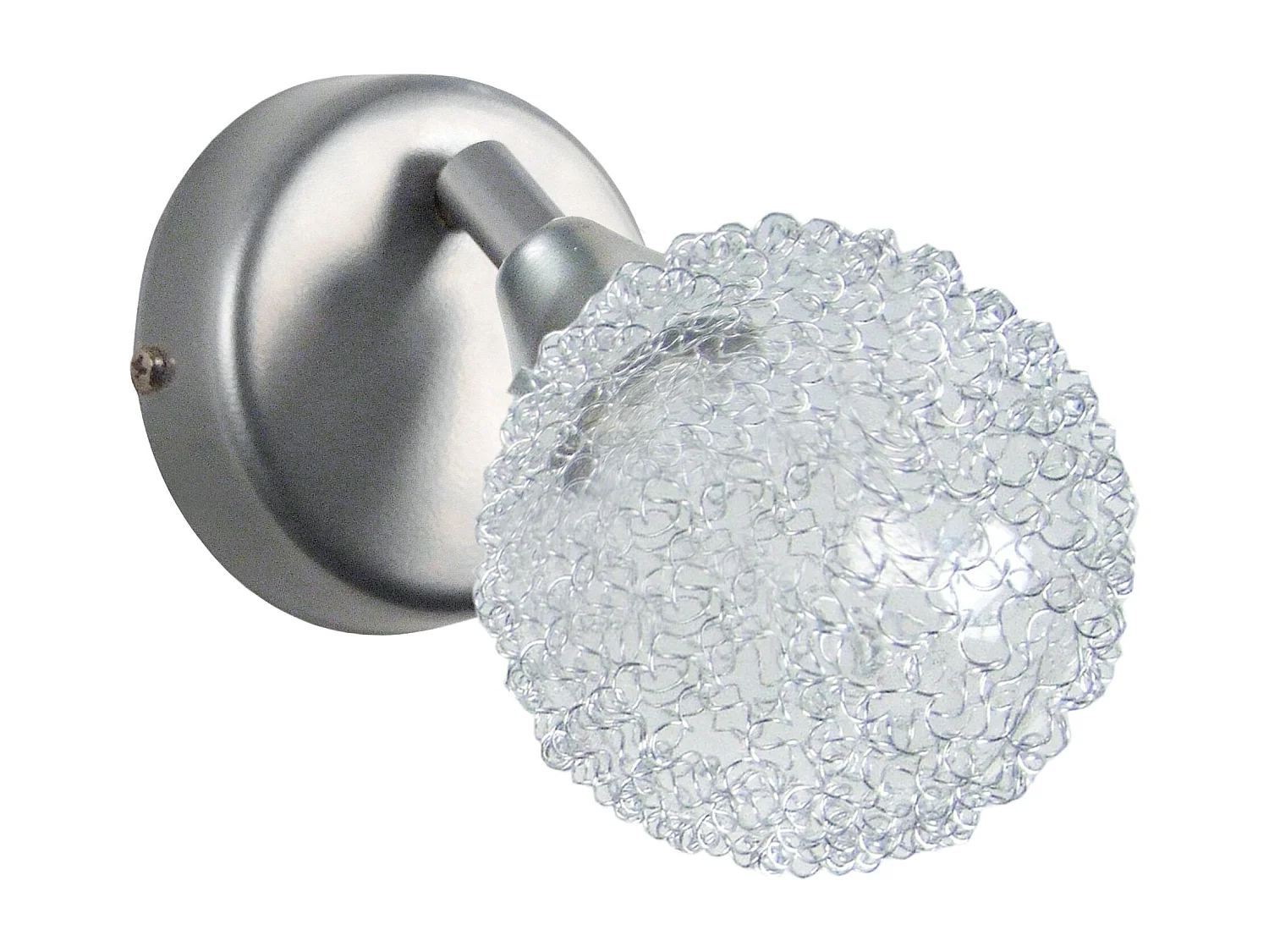 Applique verre  aluminium 18 cm.