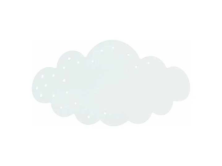Applique enfant métal blanc 9cm.