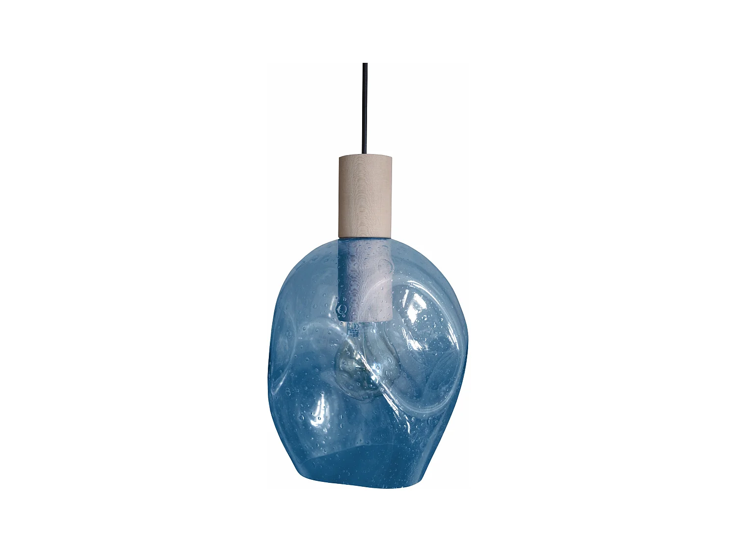 Suspension TOSEL ,bois,Bleu,H100xD 20x P 20cm