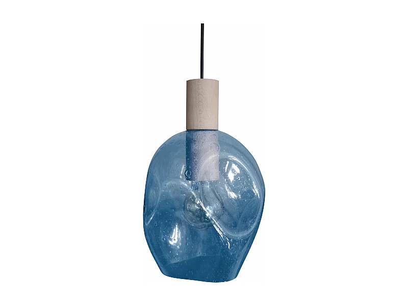 Suspension TOSEL ,bois,Bleu,H100xD 20x P 20cm
