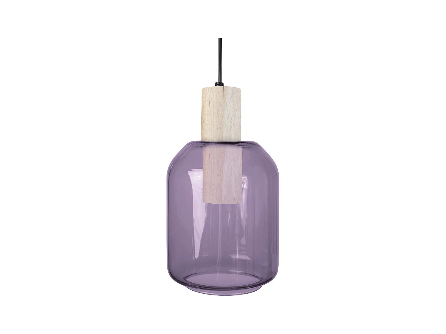 Suspension TOSEL ,bois,Violet ,H 100xD14x P 14cm