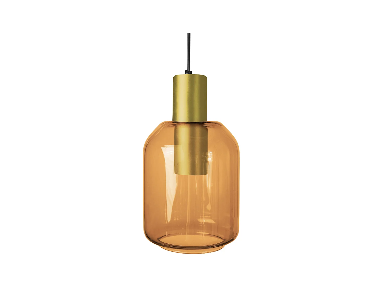 Suspension TOSEL ,métal,Jaune ,H100xD 14x P 14cm