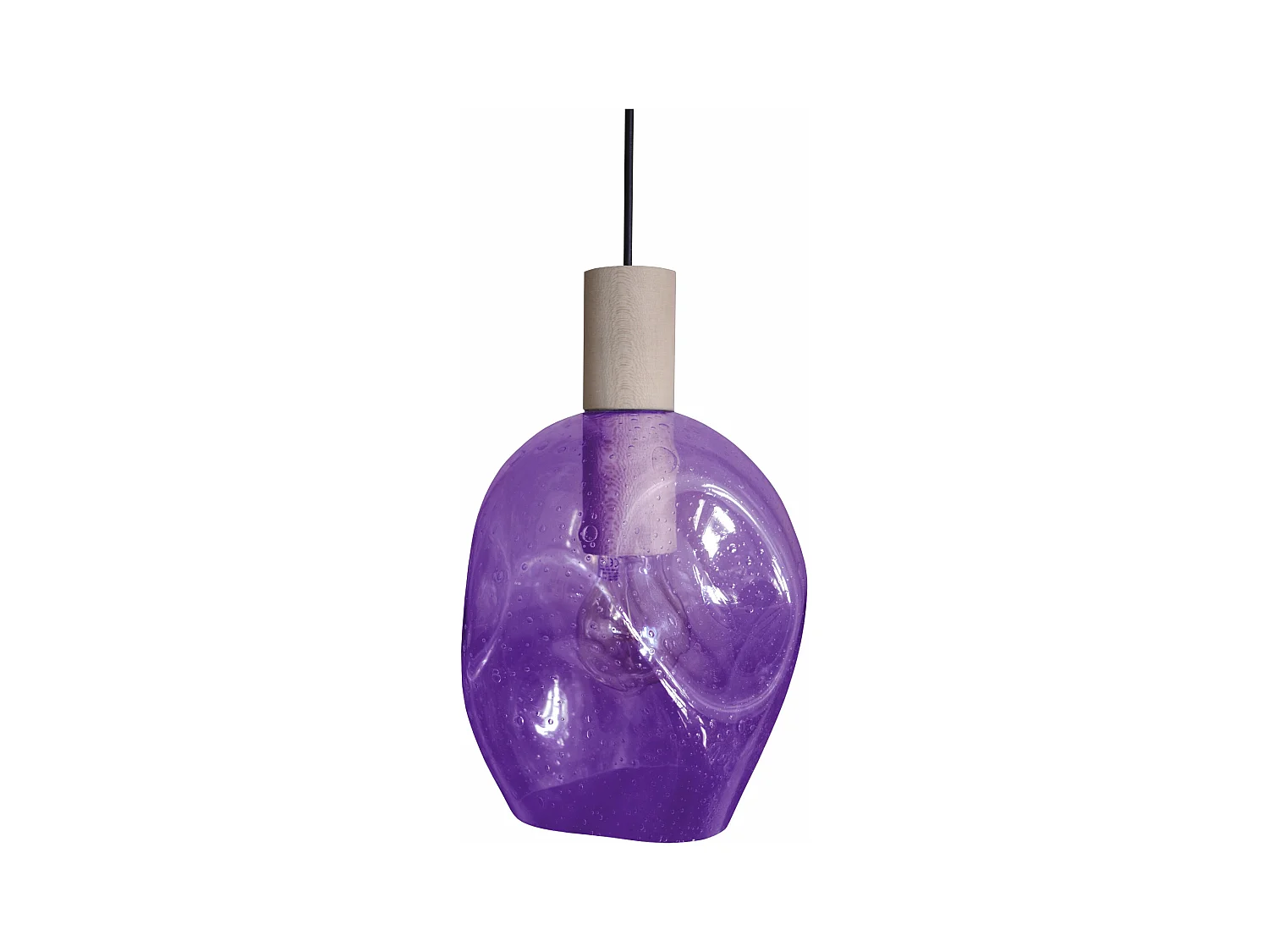 Suspension TOSEL ,bois,Violet ,H 100xD 20x P 20cm