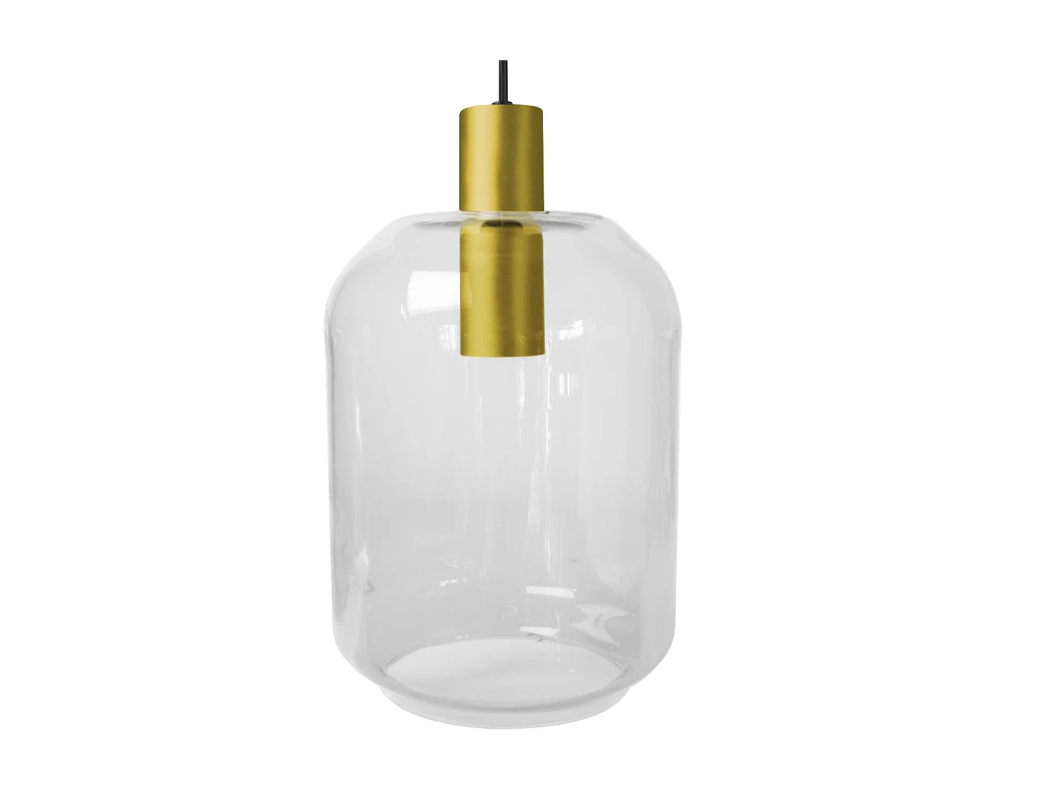 Suspensão TOSEL  SVALBARD BIG vidro cilindro âmbar D16 x  H100  cm