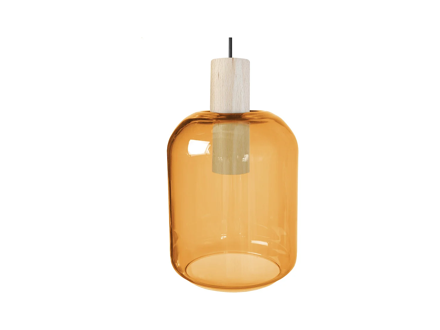 Suspension TOSEL ,bois,Jaune ,H100x D16xP16cm