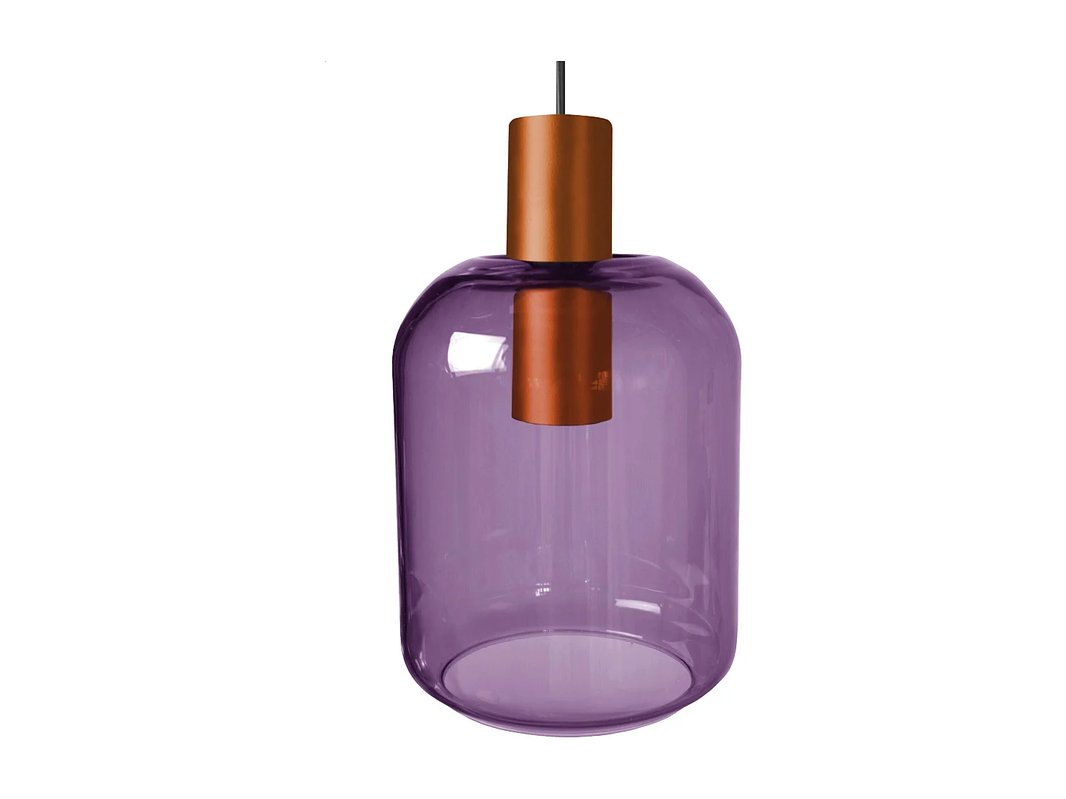 Suspension TOSEL ,métal,Violet ,H100xD16xP16cm