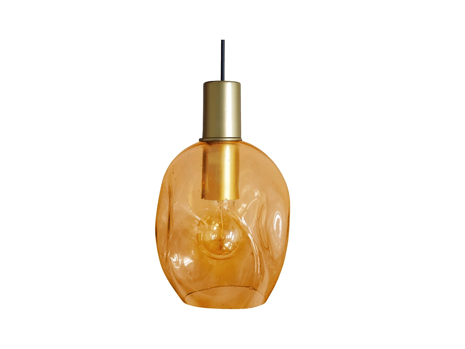 Suspension TOSEL ,métal,Jaune , H 100xD20x P 20cm