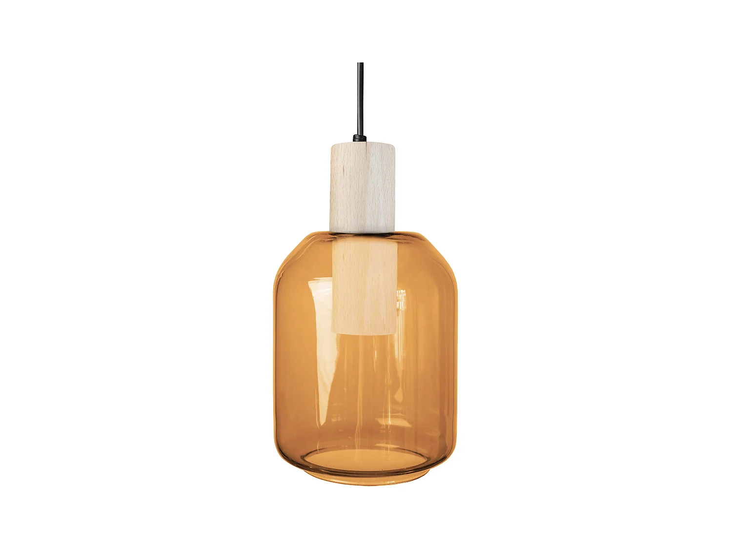 Suspension TOSEL ,bois,Jaune , H 100xD14xP14cm