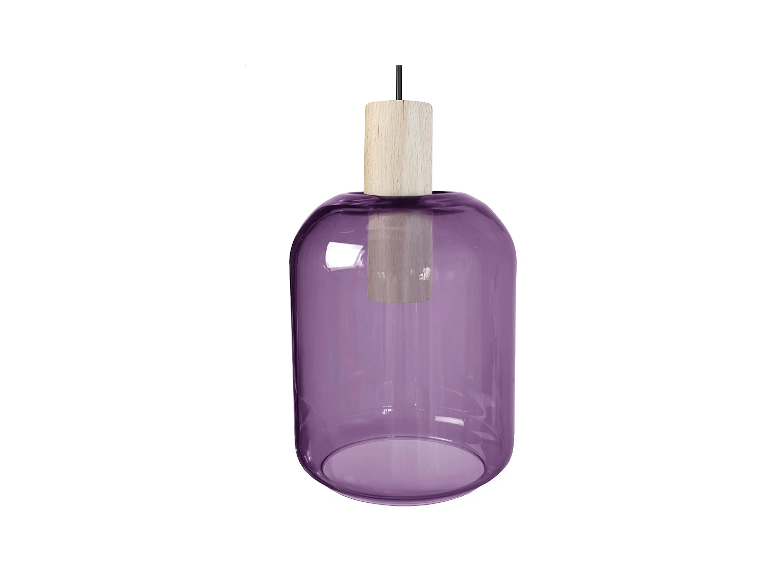 Suspension TOSEL ,bois,Violet ,H100xD16xP16cm