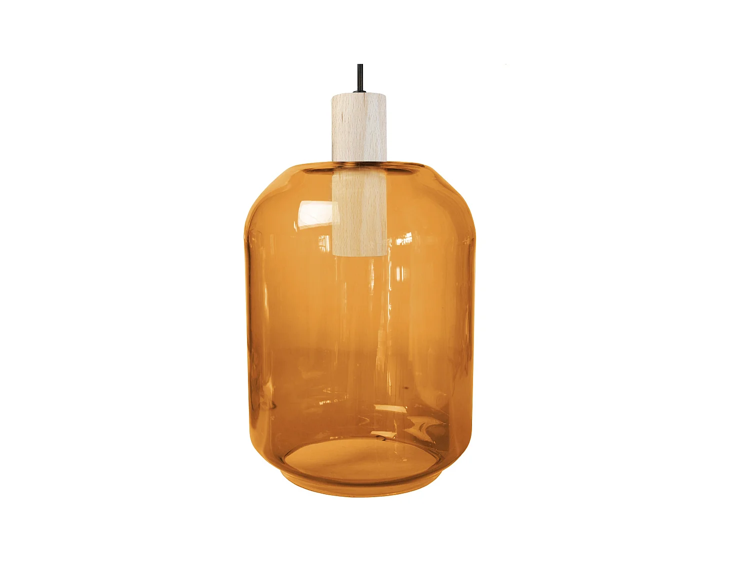Suspension TOSEL ,bois,Jaune ,H100xD 20x P 20cm