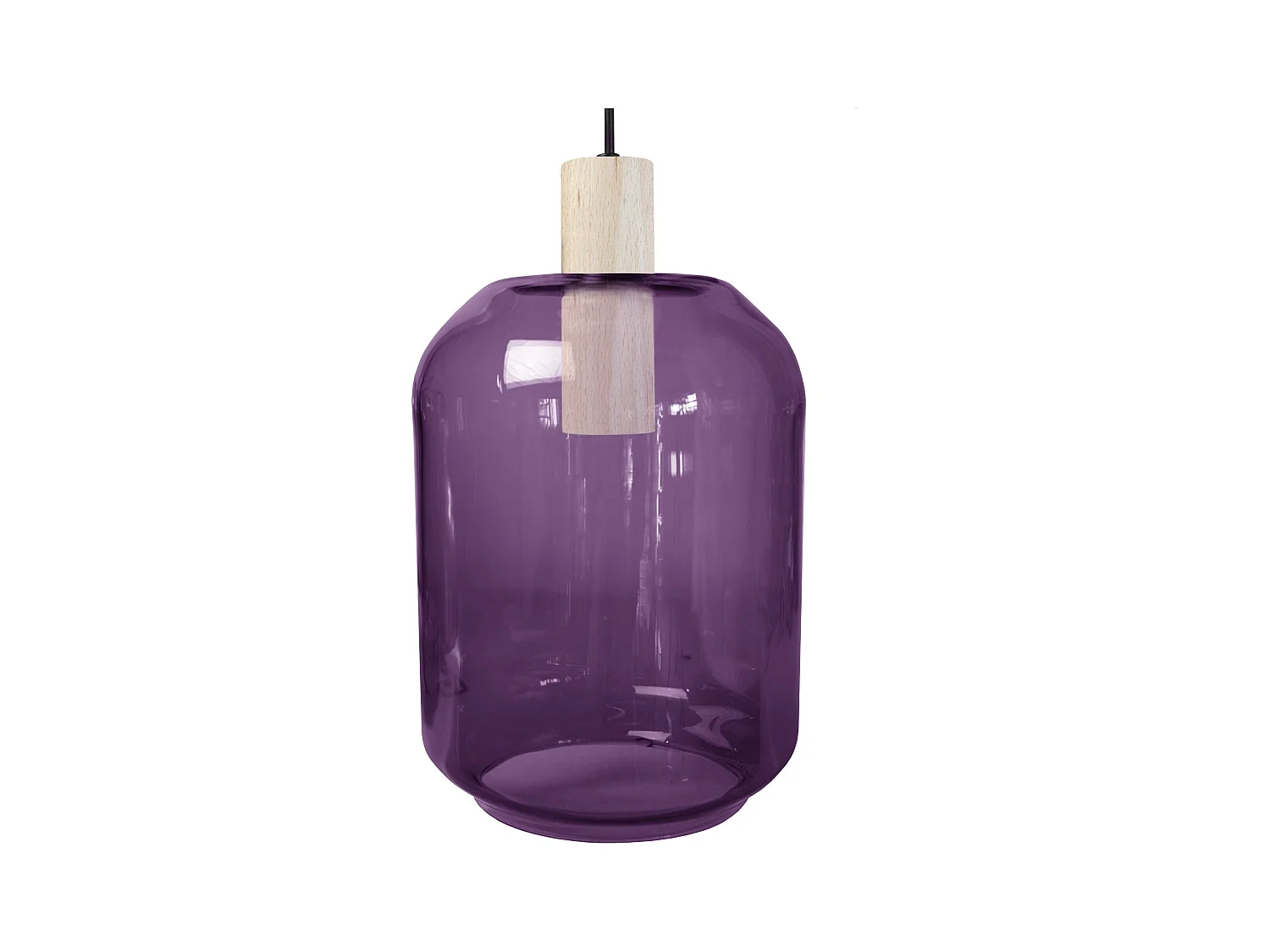 Suspension TOSEL ,bois,Violet , H 100xD20xP20cm