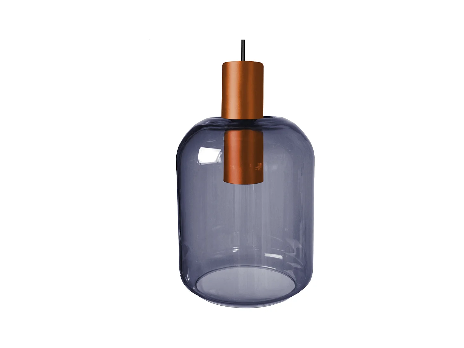 Suspension TOSEL ,métal,Bleu,H100xD 16x P 16cm
