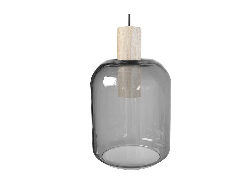 Suspensão TOSEL  SVALBARD MIDIUM vidro cilindro roxo D16 x  H100  cm