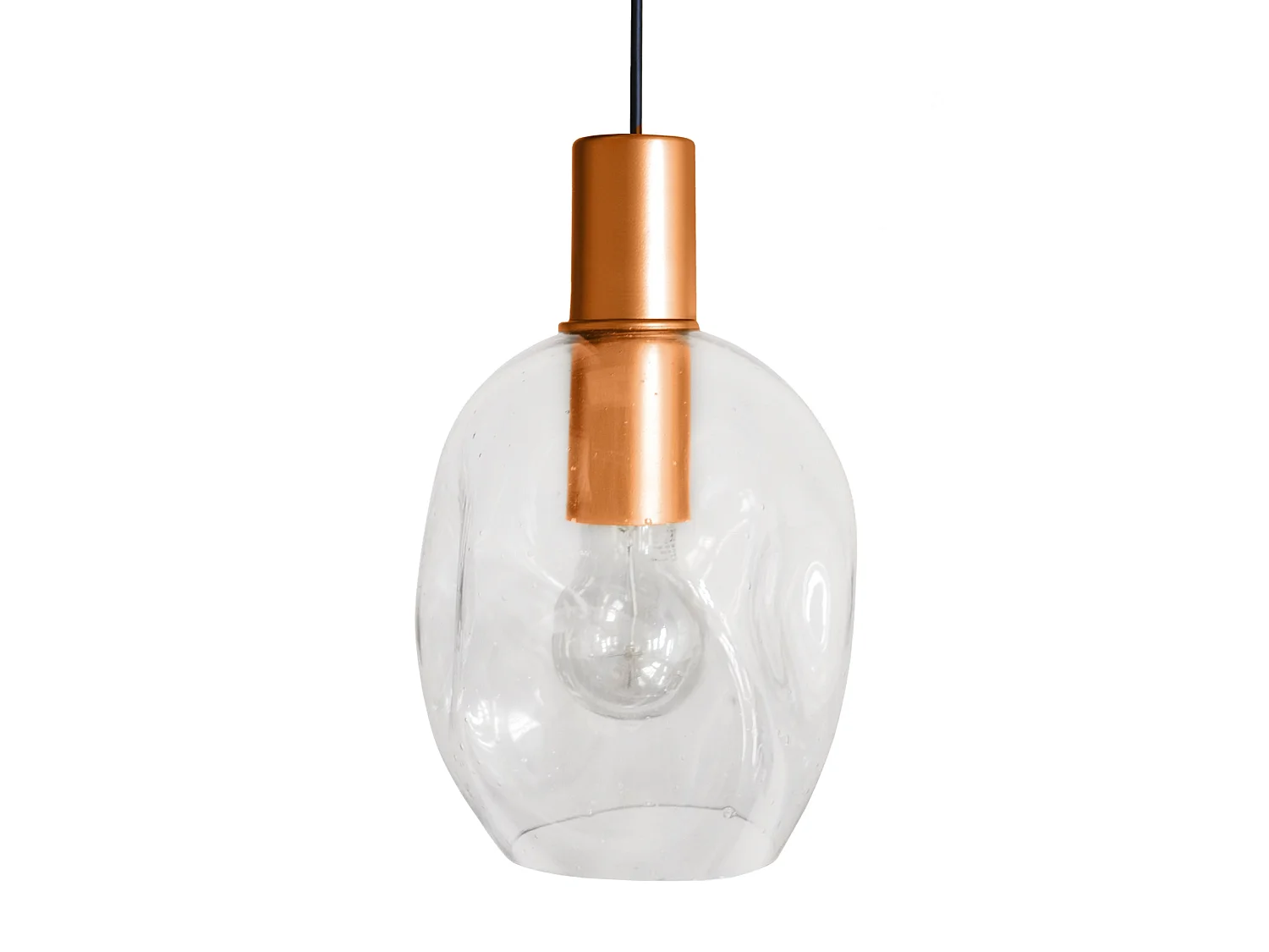 Lampadario a sospensione  metallo vetro globo  VINGOLF cristallino  D'20 cm