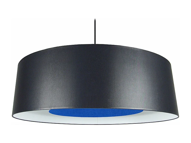 Suspensão TOSEL  ALFENA TAMBOUR C tecido cilindro azul D60 x  H85  cm