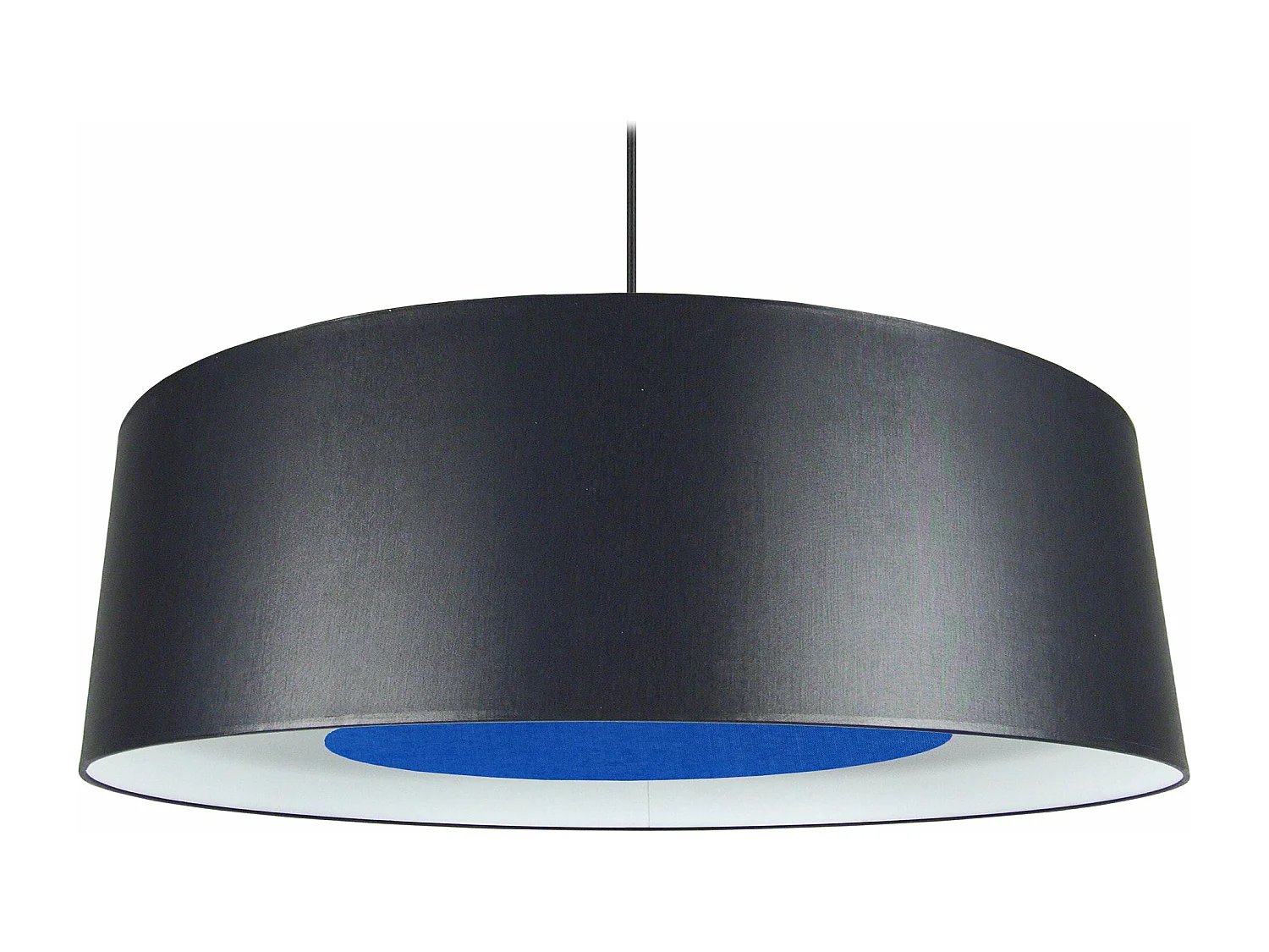 Suspensão TOSEL  ALFENA TAMBOUR C tecido cilindro azul D60 x  H85  cm