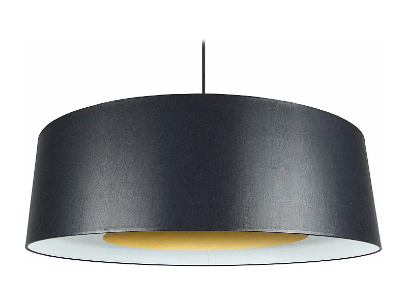 Suspensão TOSEL  ALFENA TAMBOUR C tecido cilindro amarelo D60 x  H85  cm