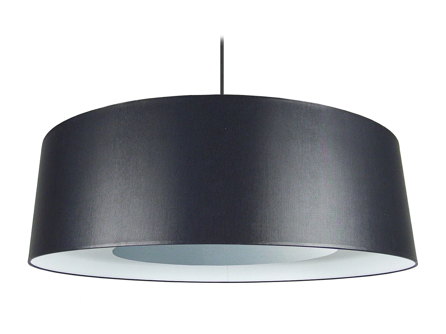 Suspensão TOSEL  ALFENA TAMBOUR C tecido cilindro cinza D60 x  H85  cm