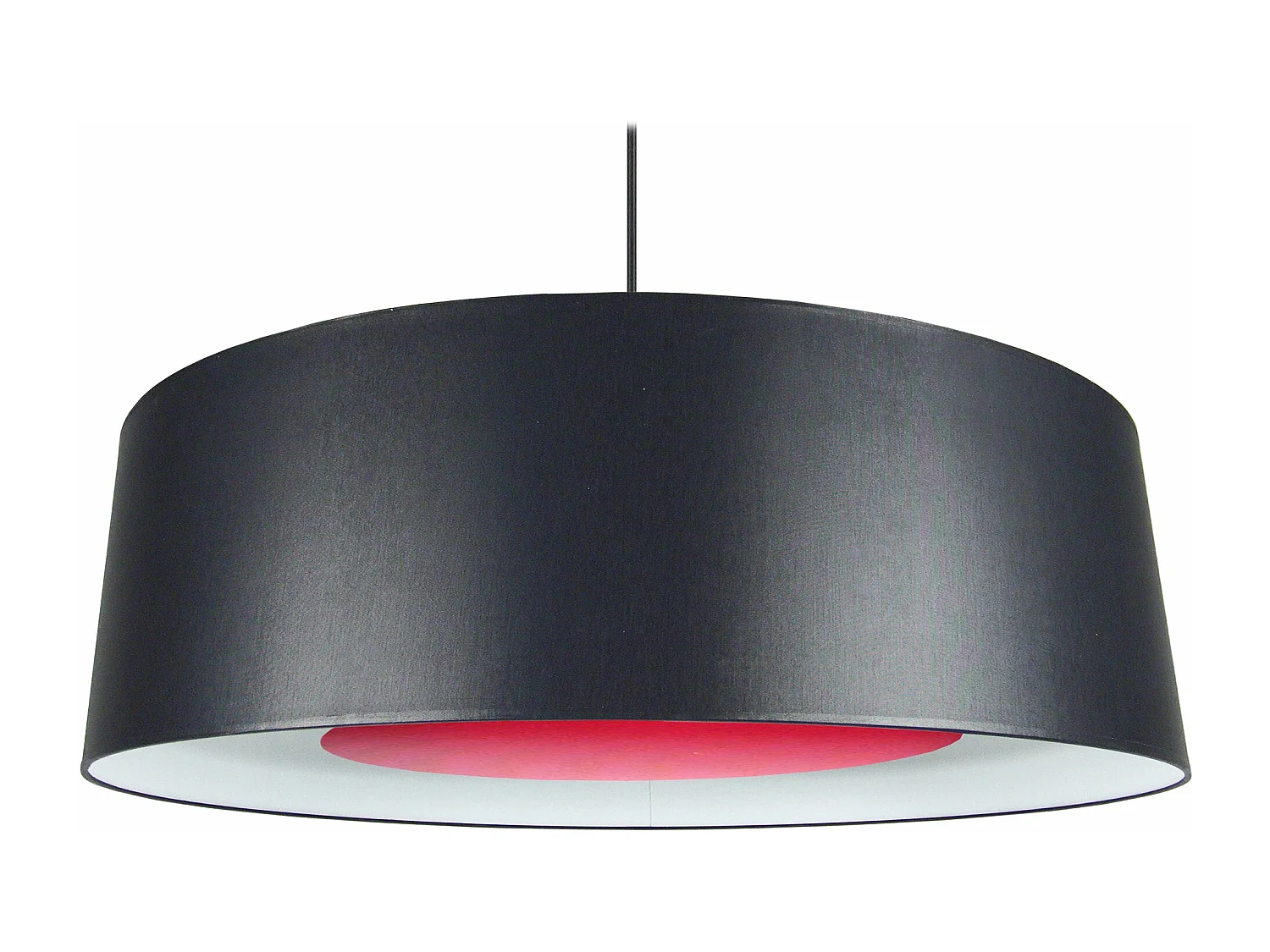 Suspensão TOSEL  ALFENA TAMBOUR C tecido cilindro vermelho D60 x  H85  cm