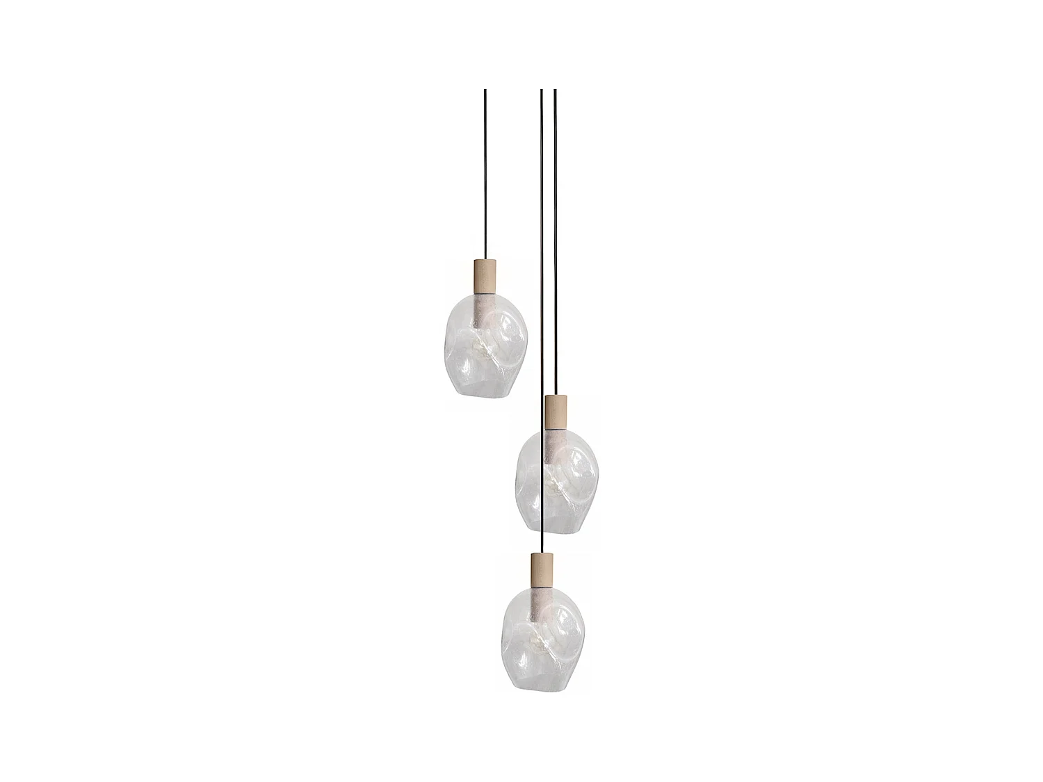 Lustre TOSEL ,bois,naturel,P100xD60x DH cm