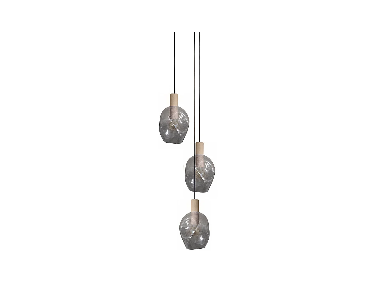 Lustre TOSEL ,bois,Gris ,P100xD60xD H cm