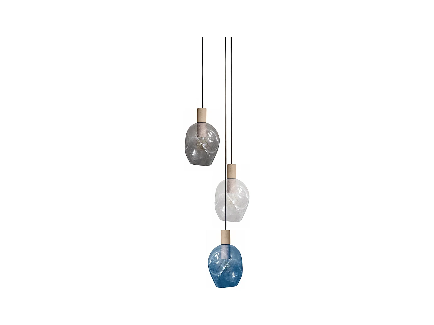 Lustre TOSEL ,bois,Doré , P 100xD60xD Hcm