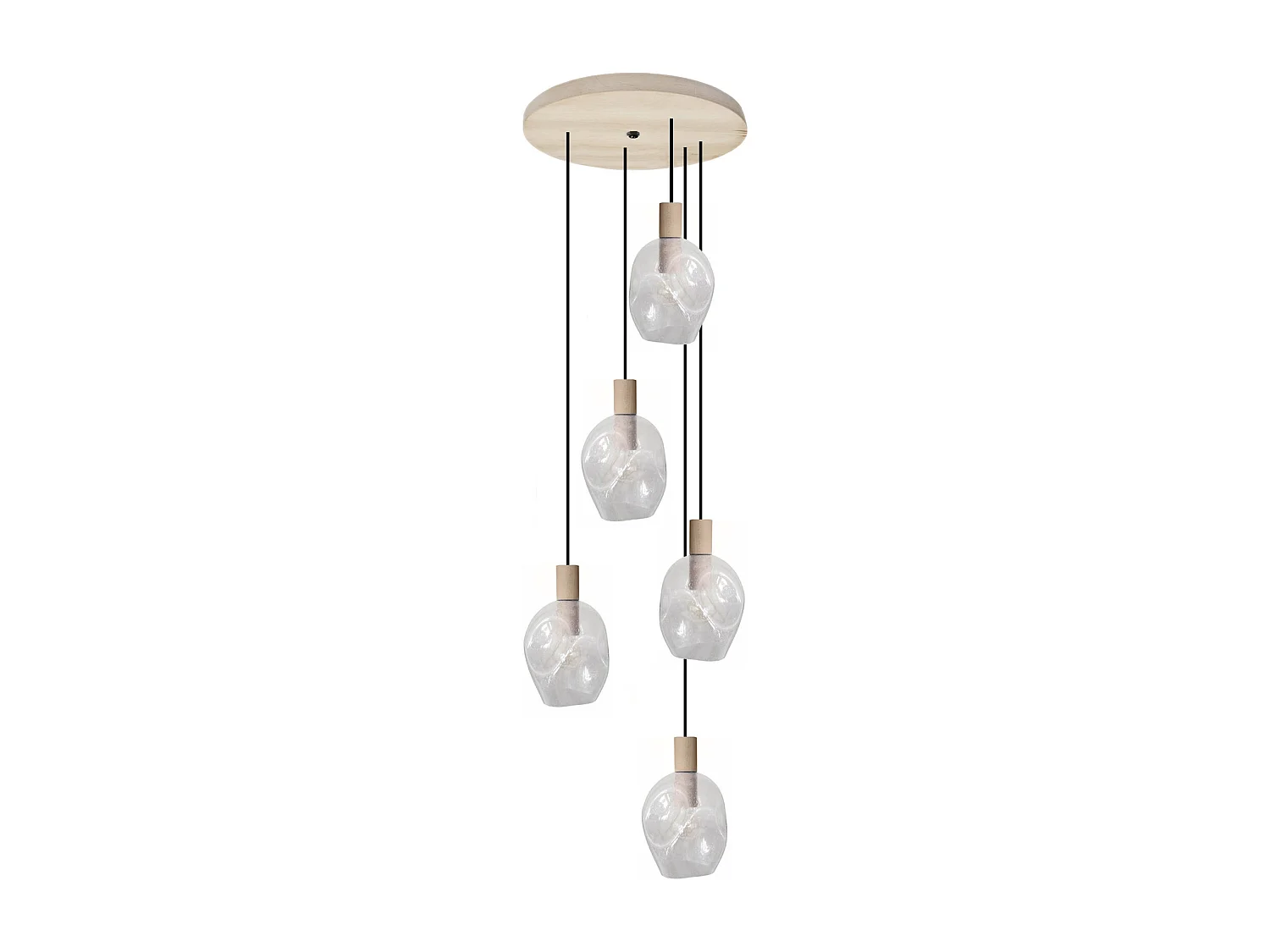 Suspensão TOSEL  VINGOLF metal geométrico taupe D18 x  H97  cm
