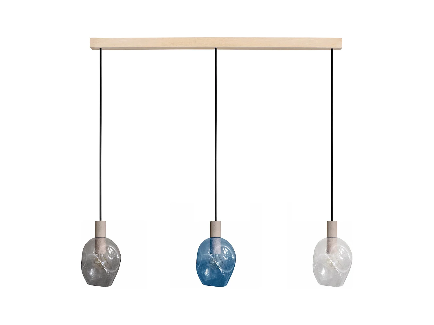Lustre TOSEL ,bois,naturel,P100xD 20x DH cm