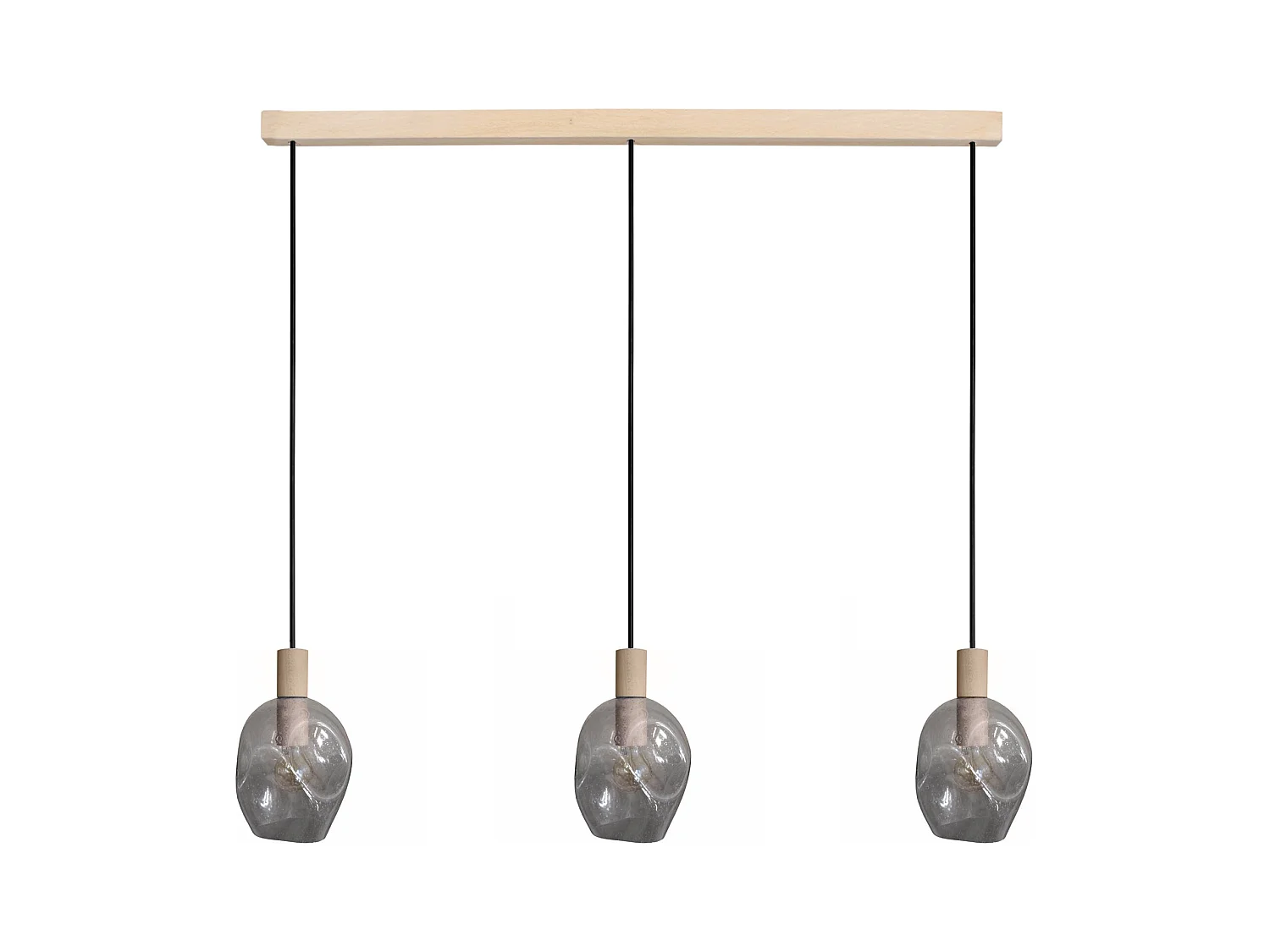 Lustre TOSEL ,bois,Gris ,P100x D20xDHcm