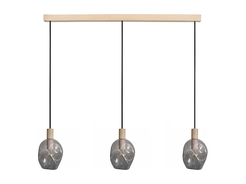 Lustre TOSEL ,bois,Gris ,P100x D20xDHcm