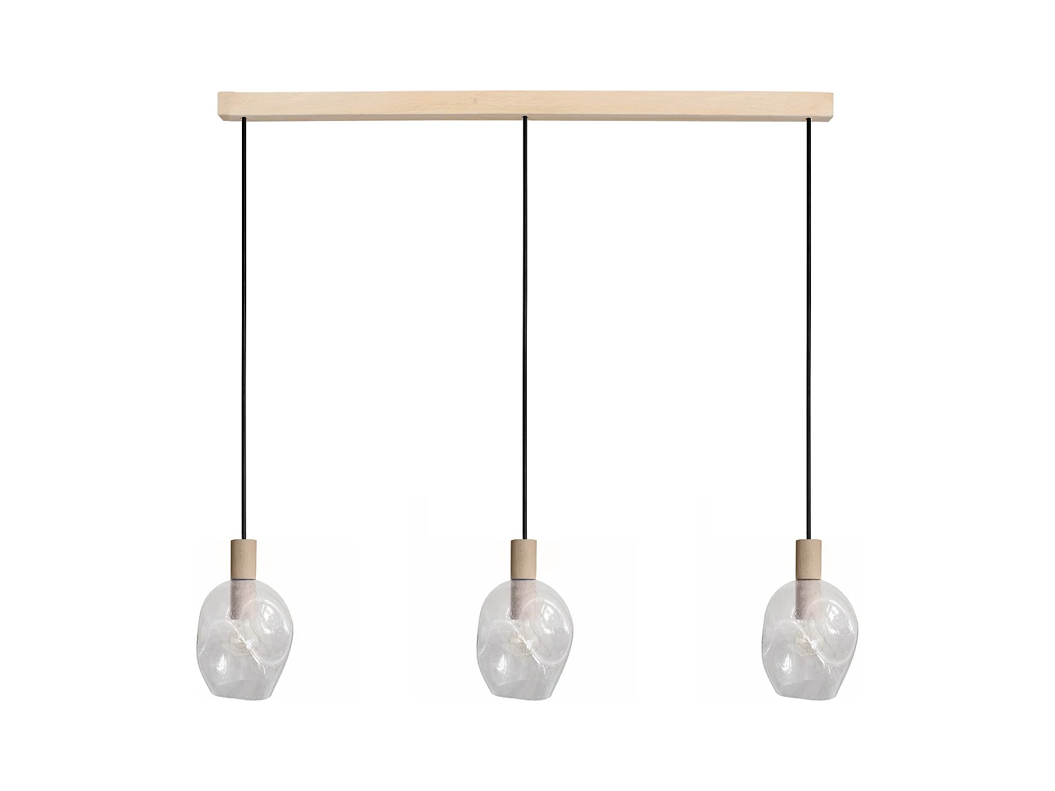 Lustre TOSEL ,bois,Transparent ,P 100xD20xD H cm