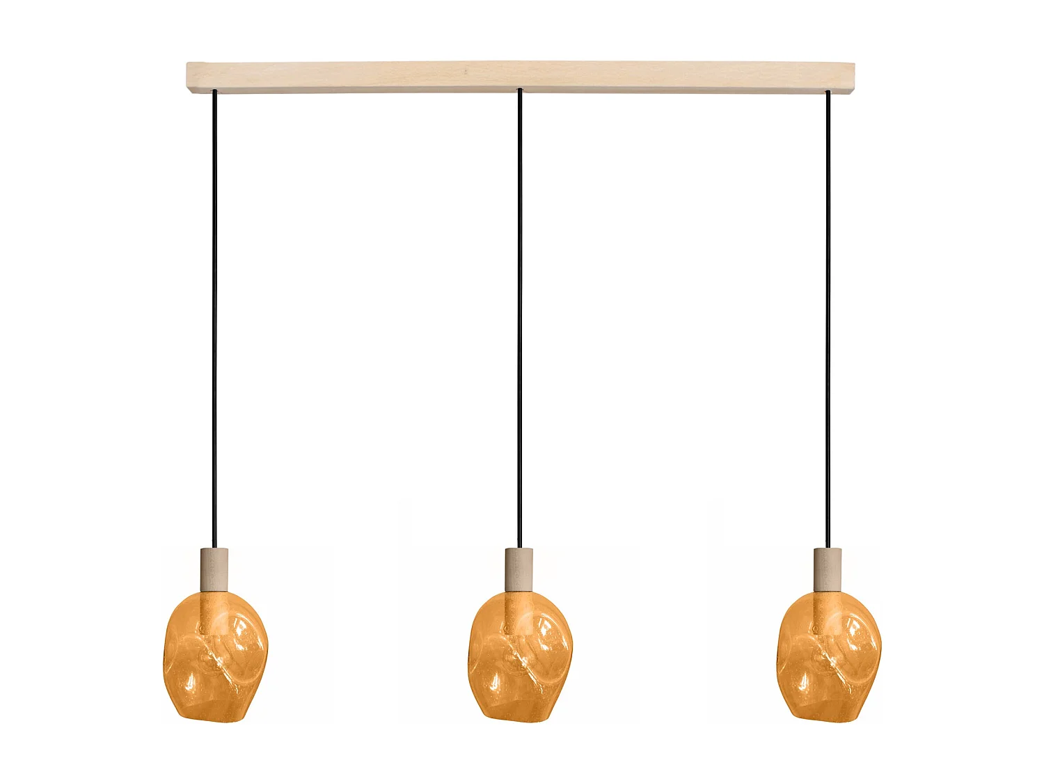 Suspensão TOSEL  VINGOLF vidro conjunto cinza D60 x  H100  cm