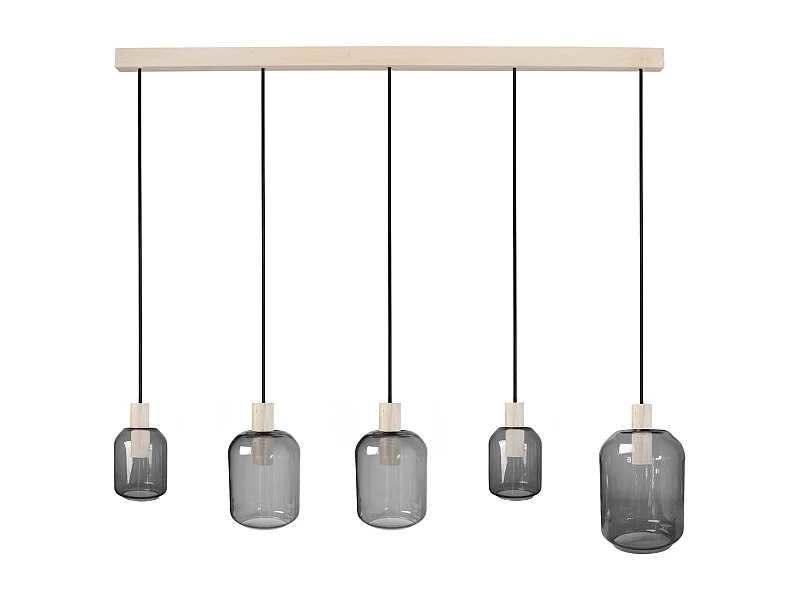 Suspensão TOSEL  SVALBARD SMB vidro bar âmbar D60 x  H100  cm