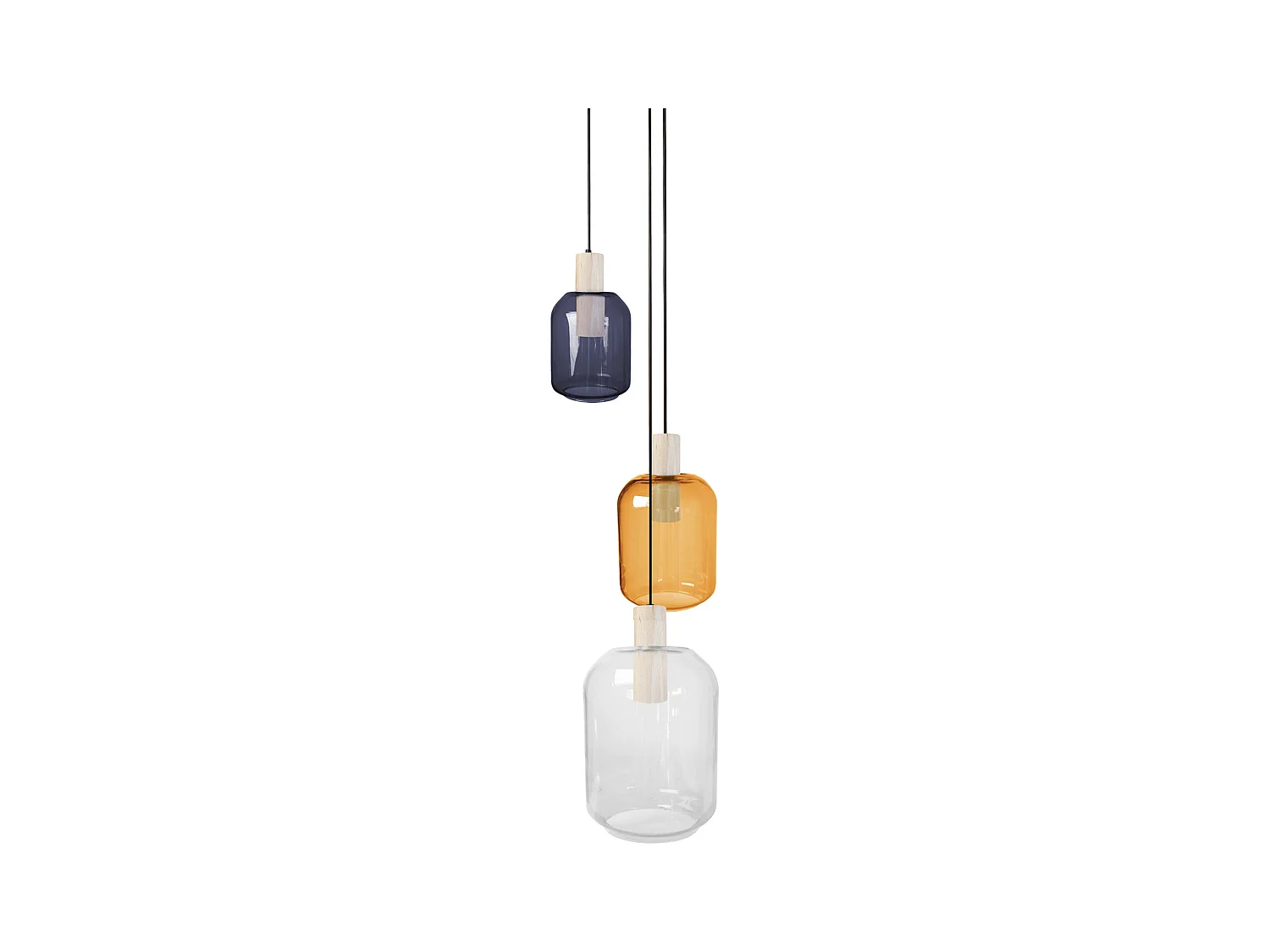 Lustre TOSEL ,bois,naturel, H100xD60xP 60cm