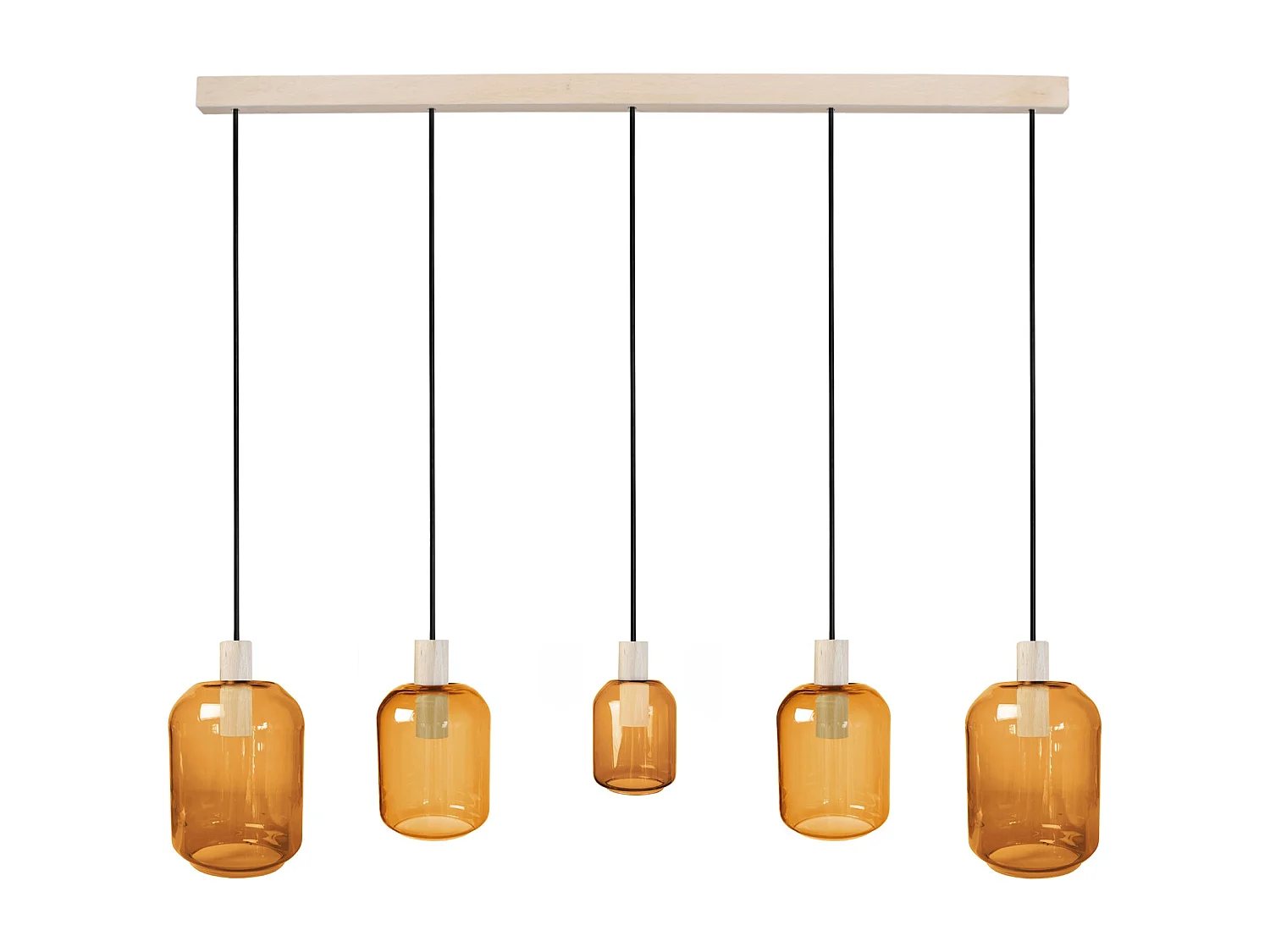 Suspensão TOSEL  SVALBARD SMB vidro bar claro D60 x  H100  cm