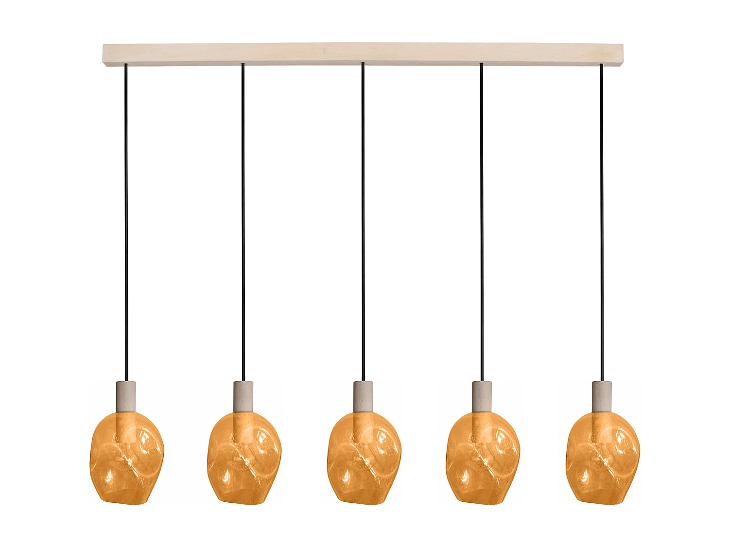 Suspensão TOSEL  VINGOLF vidro conjunto pálido D60 x  H100  cm